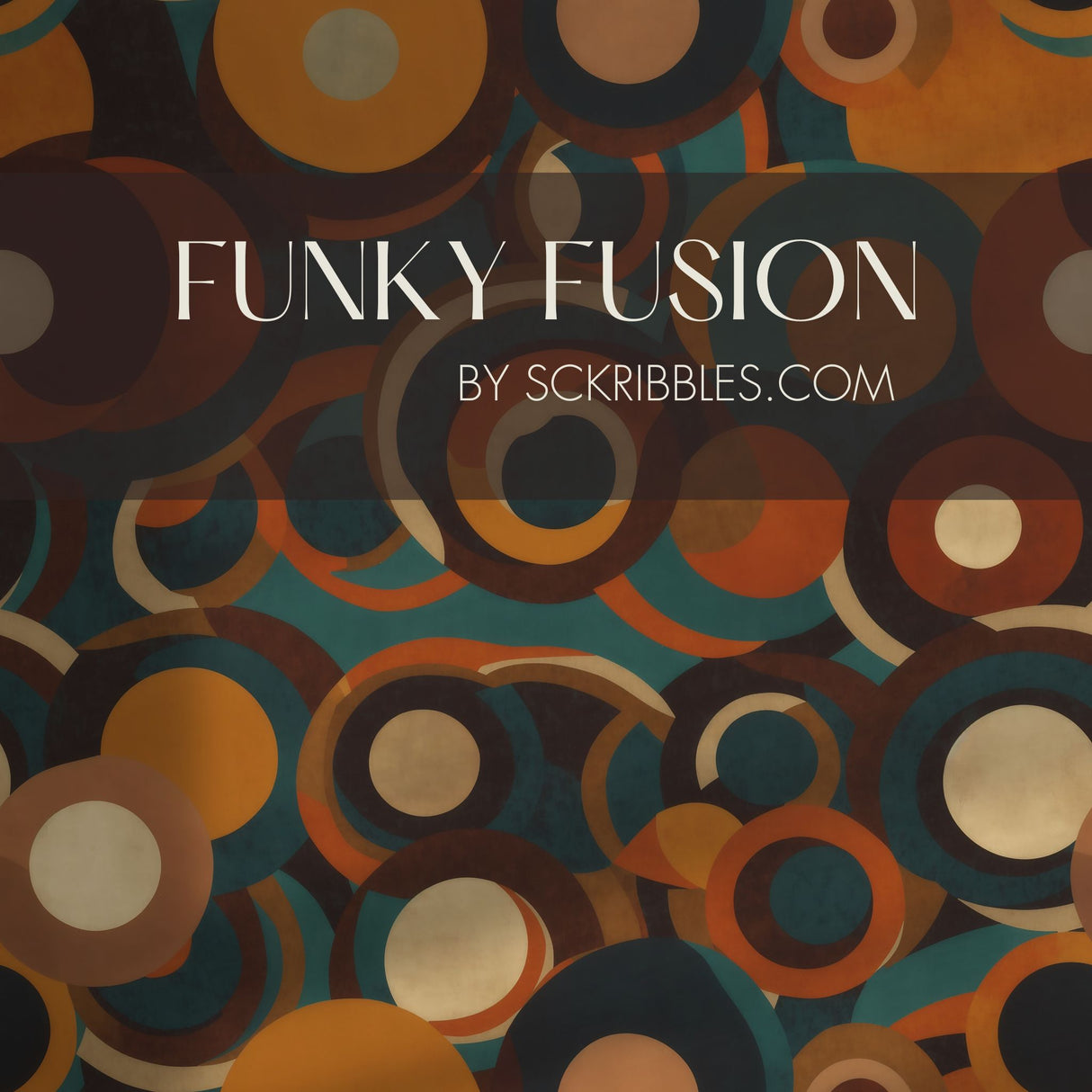 Funky Fusion | 1970s Retro Circle Patterned Wallpaper Wallpaper Sckribbles