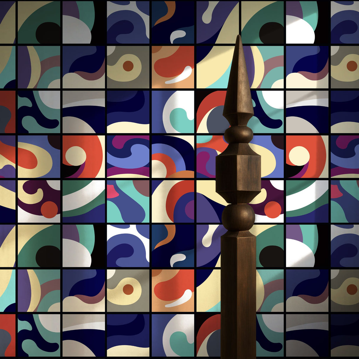 Block Party | Colorful Abstract Maximalist Geometrical Wallpaper Wallpaper Sckribbles