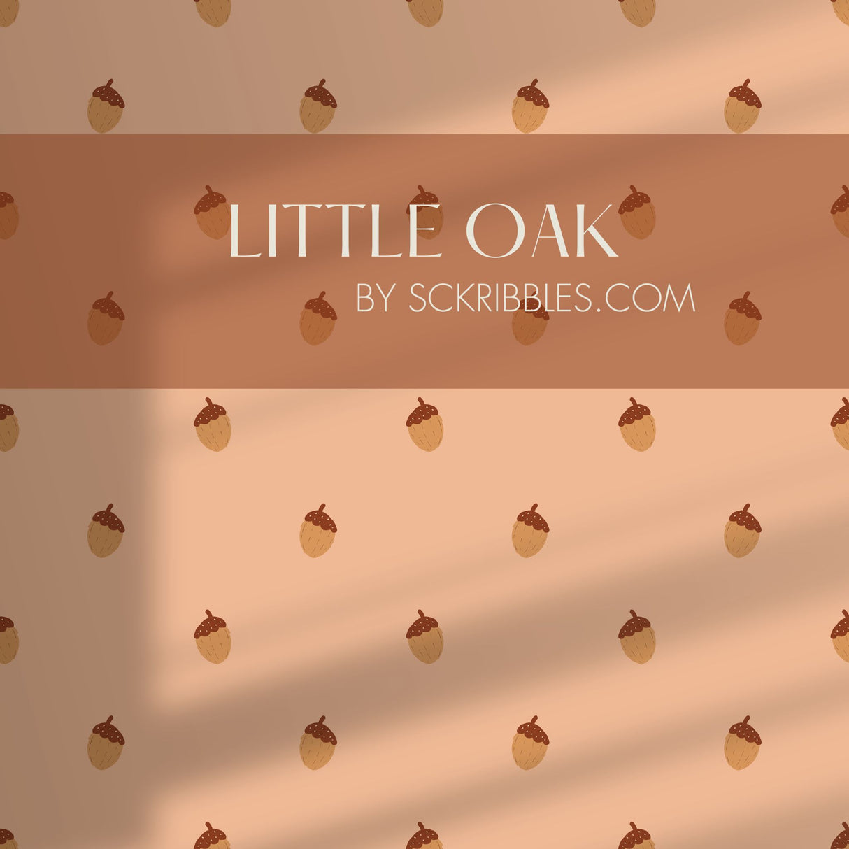 Little Oak | Fun Cute Acorn Children's Room Wallpaper Wallpaper Sckribbles