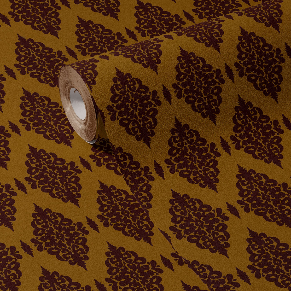 Ornate Grace | Vintage Opulent Regal Victorian Damask Wallpaper Wallpaper Sckribbles Traditional - (Non-Woven) Roll - 28" × 33 ft (71 cm × 10 m) Noble Charm