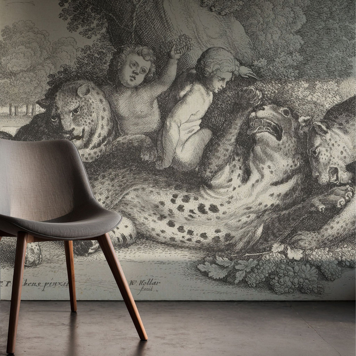 Luipairs & Jongetjes | Vintage Mythical Animals Wallpaper Mural Wallpaper Mural Sckribbles