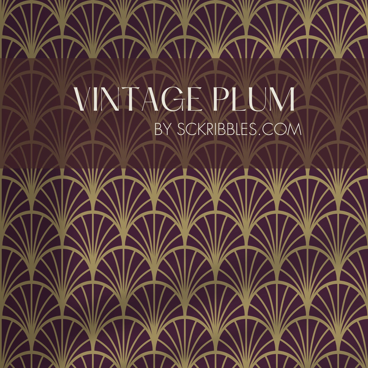 Chic Shells | Vintage Scalloped Shell Art Deco Wallpaper Wallpaper Sckribbles