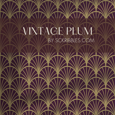 Chic Shells | Vintage Scalloped Shell Art Deco Wallpaper Wallpaper Sckribbles
