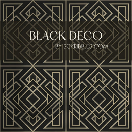 Crystalline Contours | Sophisticated Geometrical Luxury Art Deco Wallpaper Wallpaper Sckribbles