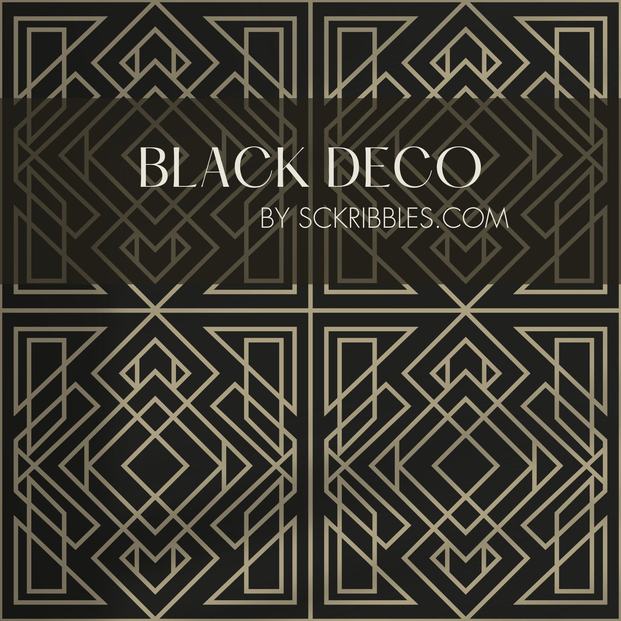 Crystalline Contours | Sophisticated Geometrical Luxury Art Deco Wallpaper Wallpaper Sckribbles