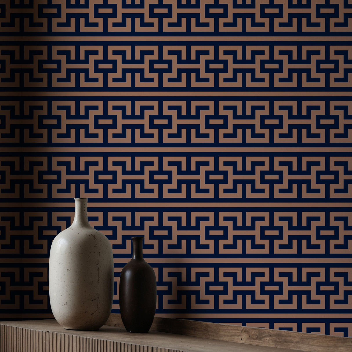 Metro Deco | Bold Geometrical Dramatic Art Deco Wallpaper Wallpaper Sckribbles