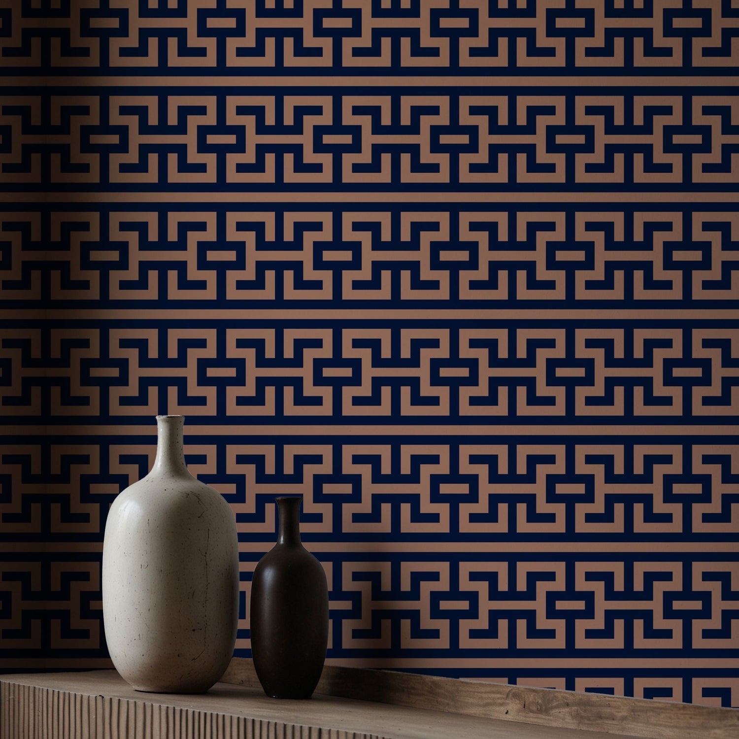 Metro Deco | Bold Geometrical Dramatic Art Deco Wallpaper Wallpaper Sckribbles