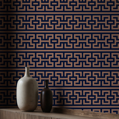 Metro Deco | Bold Geometrical Dramatic Art Deco Wallpaper Wallpaper Sckribbles