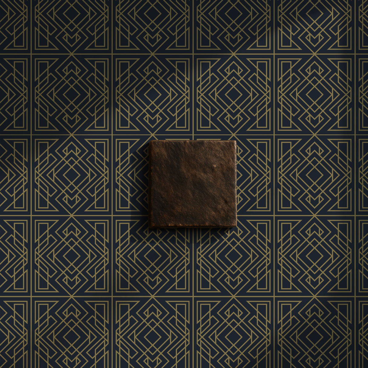 Crystalline Contours | Sophisticated Geometrical Luxury Art Deco Wallpaper