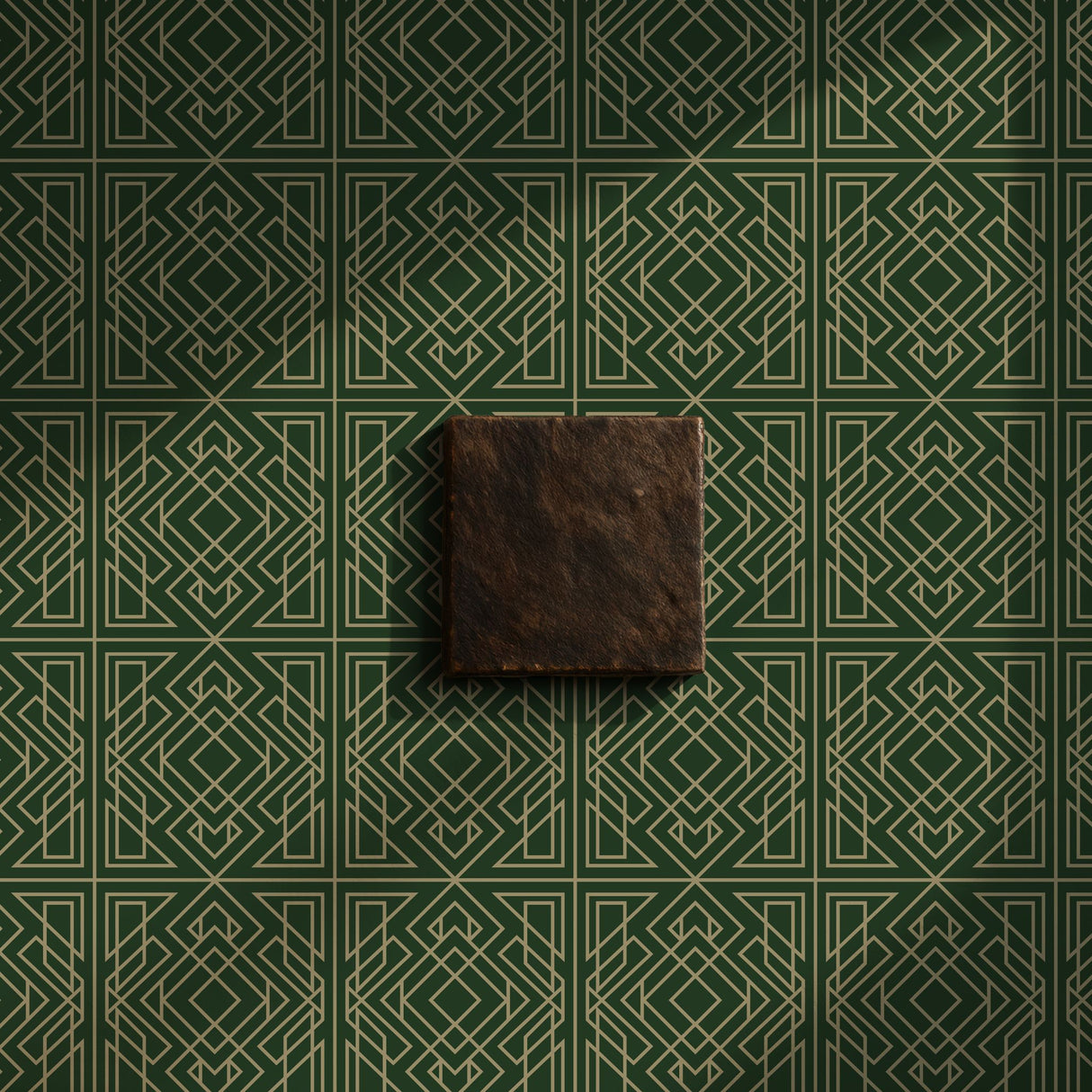 Crystalline Contours | Sophisticated Geometrical Luxury Art Deco Wallpaper