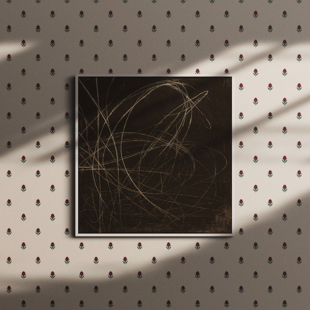 Petite Jardin | Elegant Pretty Pink & Cream Flower Wallpaper Wallpaper Sckribbles