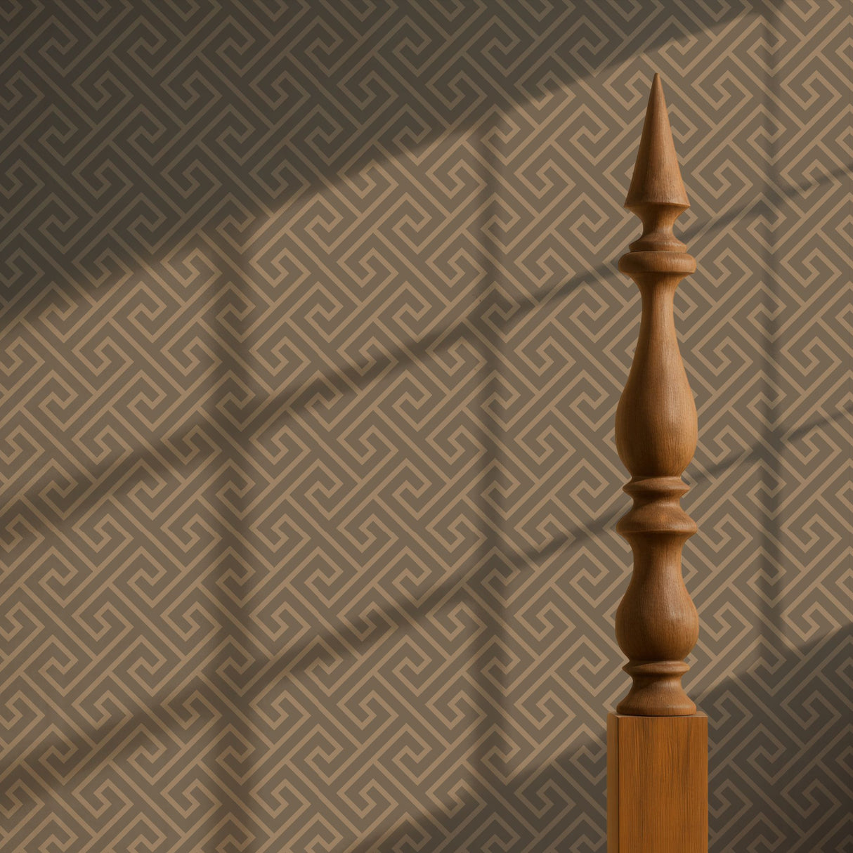 Timeless T-Bar | Classic Geometrical Sophisticated Luxury Wallpaper Wallpaper Sckribbles Signature - Premium Non-Woven Roll - 24 in x 32.8 ft (61 cm × 10 m) Sandstone Calm