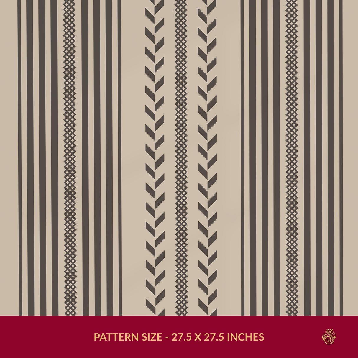 Cottage Charm | Classic Neutral Beige Striped Traditional Wallpaper Wallpaper Sckribbles Signature - Premium Non-Woven Roll - 27.5 in x 32.8 ft (70 cm × 10 m)