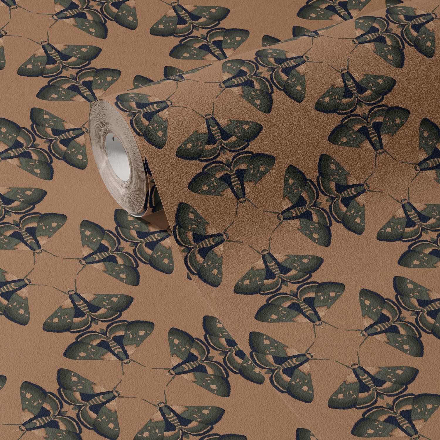 Moth Matrix | Moody Dark Academia Geometrical Moth Wallpaper Wallpaper Sckribbles