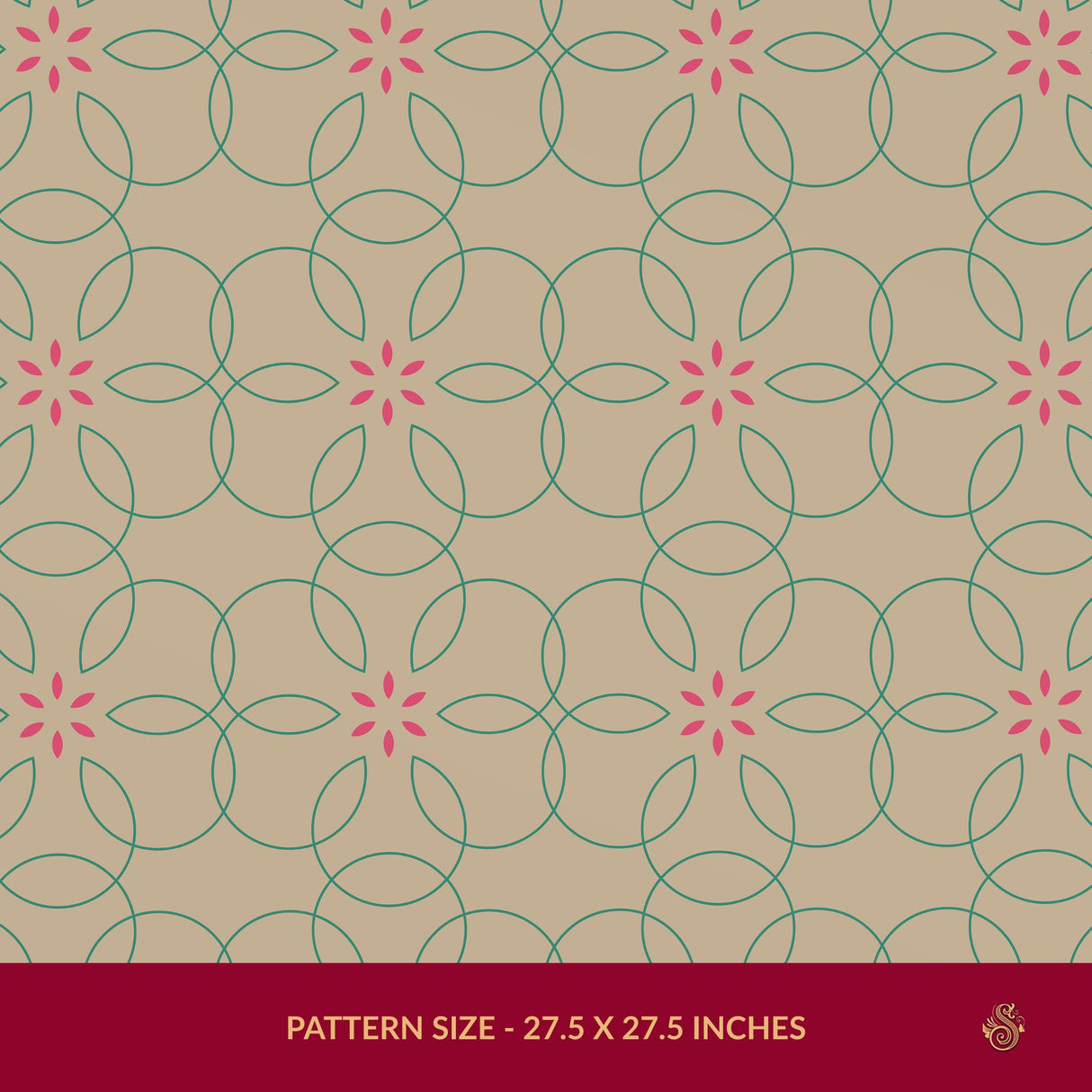 Bloomatrix | Geometrical Floral Retro Wallpaper Wallpaper Sckribbles Signature - Premium Non-Woven Roll - 27.5 in x 32.8 ft (70 cm × 10 m) Retro Cream