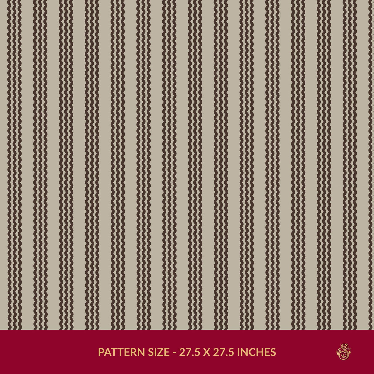 Twist & Turn | Black & Beige Wavy Vertical Striped Wallpaper Wallpaper Sckribbles