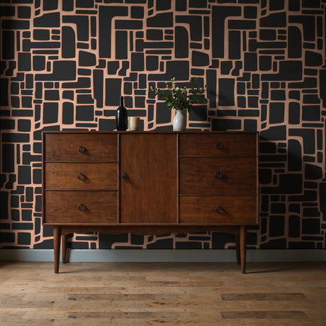Wildform | Bold Maximalist Abstract African Wallpaper Wallpaper Sckribbles