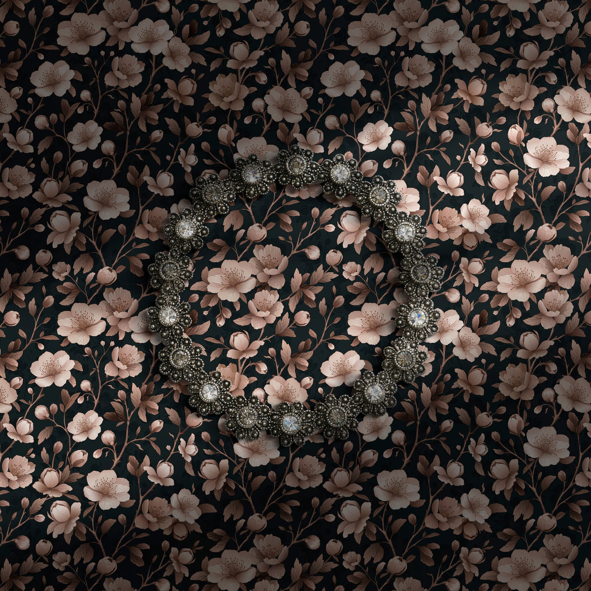 Black and pink cherry blossom wallpaper.