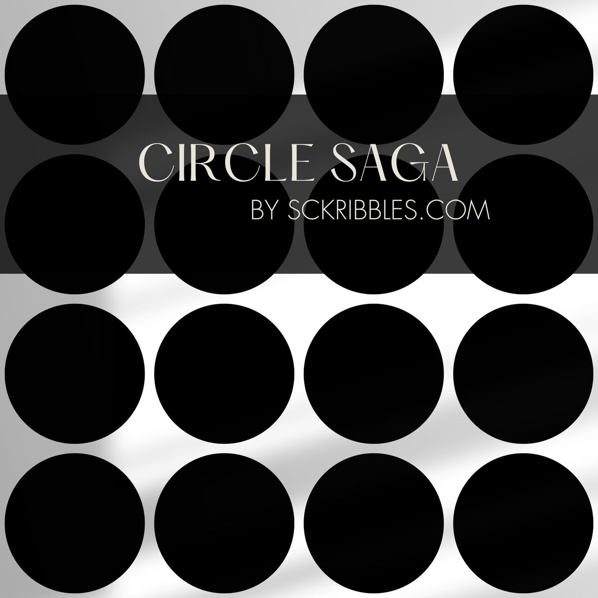Circle Saga | Bold Black & White Geometrical Circles Wallpaper Wallpaper Sckribbles