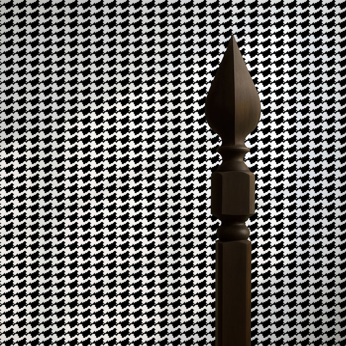 Techno Tweed | Classic Timeless Geometrical Pixelated Houndstooth Wallpaper Wallpaper Sckribbles
