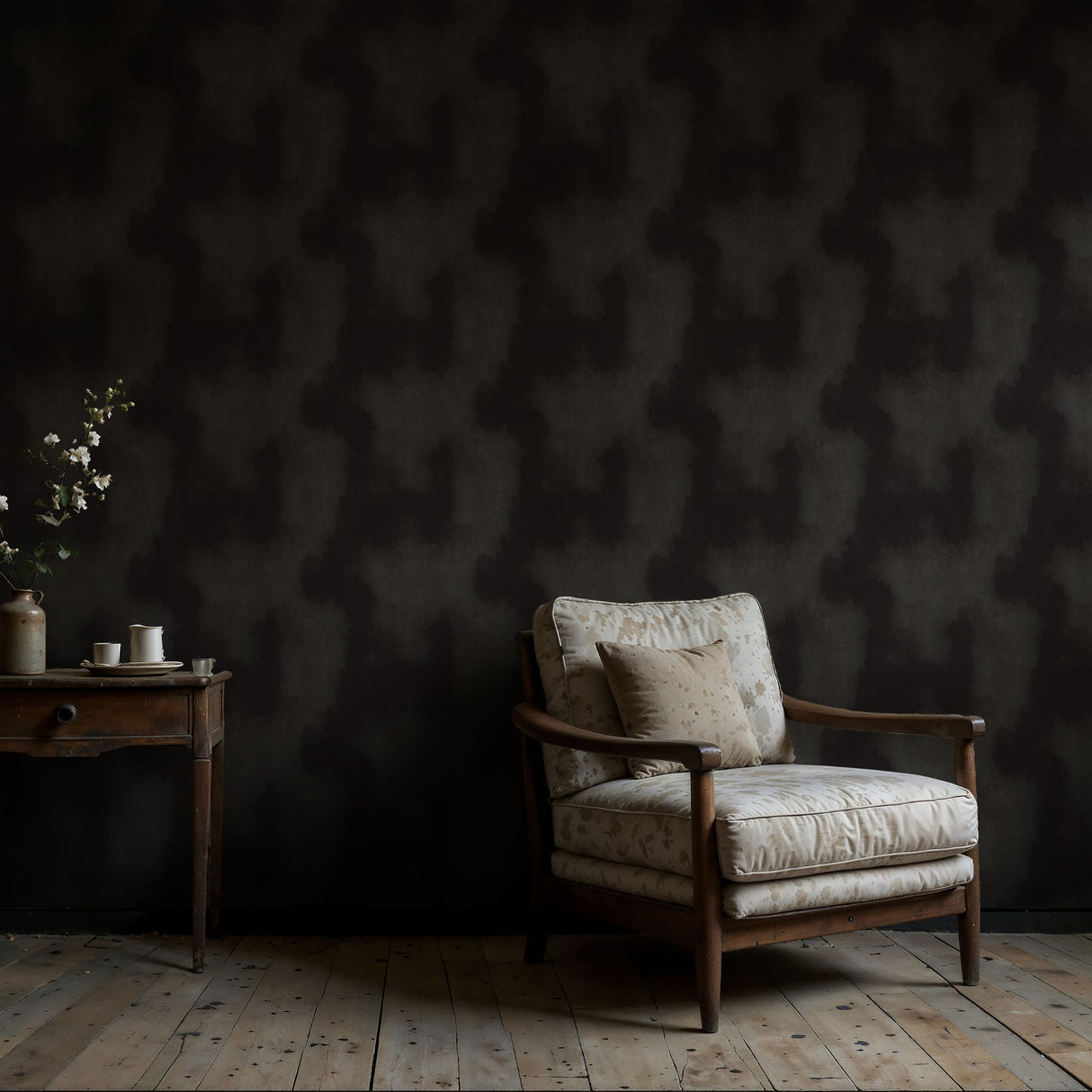 Vandal Veil | Black/Brown & Gray Moody Grunge Abstract Wallpaper Wallpaper Sckribbles