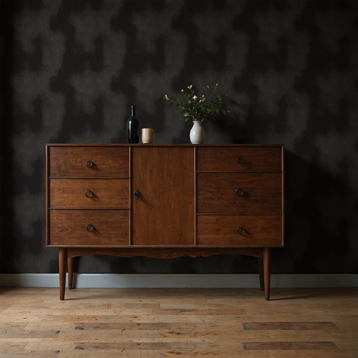 Vandal Veil | Black/Brown & Gray Moody Grunge Abstract Wallpaper Wallpaper Sckribbles