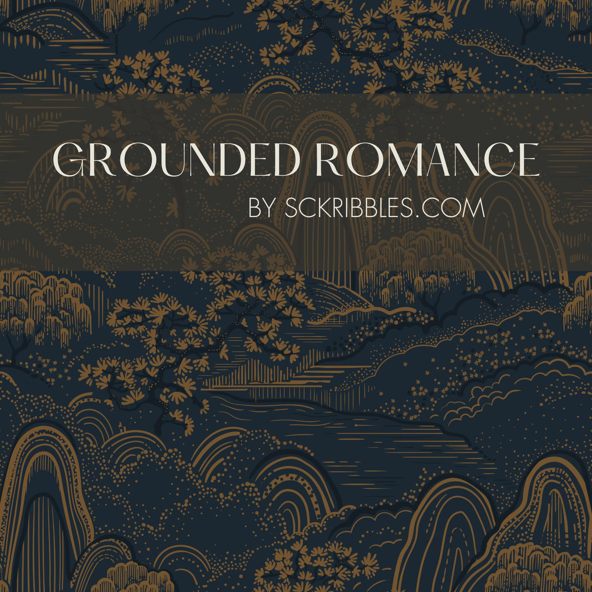 Serene Ascend | Moody Botanical Scenic Asian Wallpaper Wallpaper Sckribbles