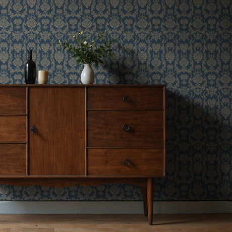 Grand Manor | Vintage Baroque European Damask Wallpaper Wallpaper Sckribbles