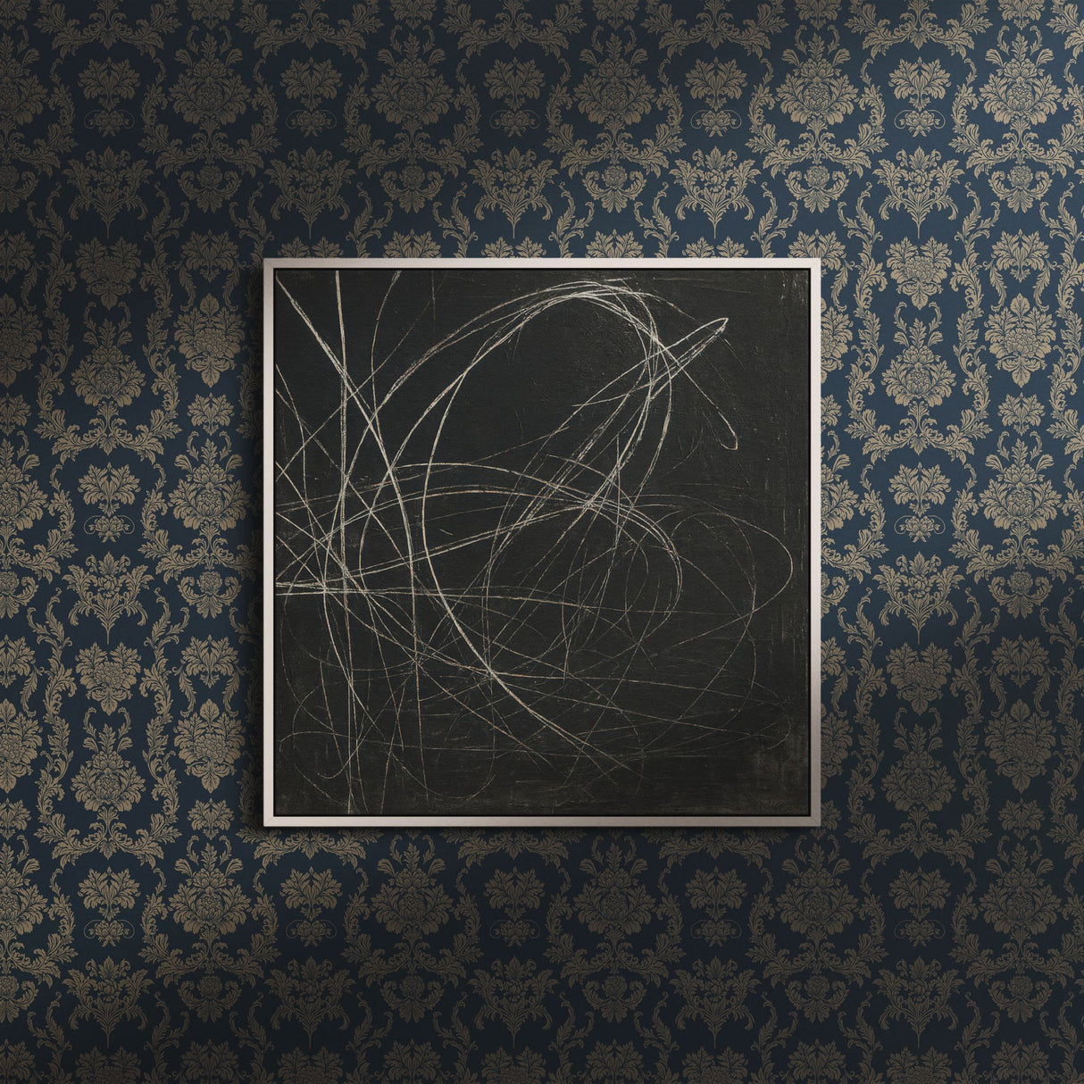 Grand Manor | Vintage Baroque European Damask Wallpaper Wallpaper Sckribbles