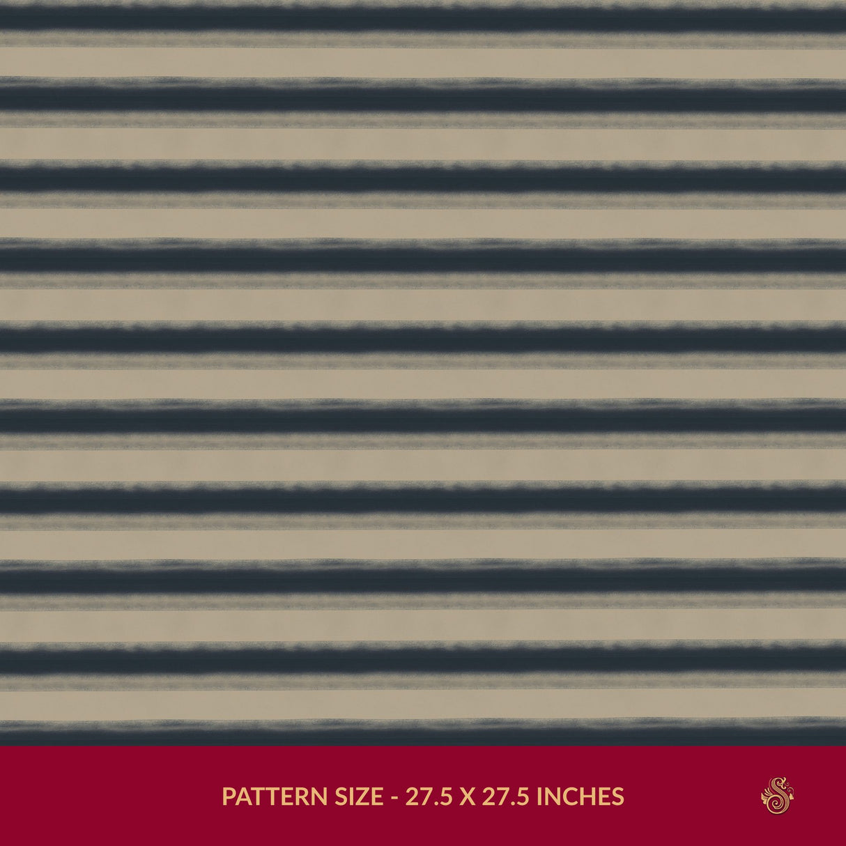 Raw Horizon | Stylish Blue & Beige Horizontal Striped Wallpaper Wallpaper Sckribbles Signature - Premium Non-Woven Roll - 27.5 in x 32.8 ft (70 cm × 10 m)