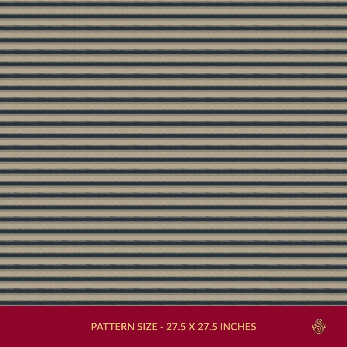 Raw Horizon | Stylish Blue & Beige Horizontal Striped Wallpaper Wallpaper Sckribbles