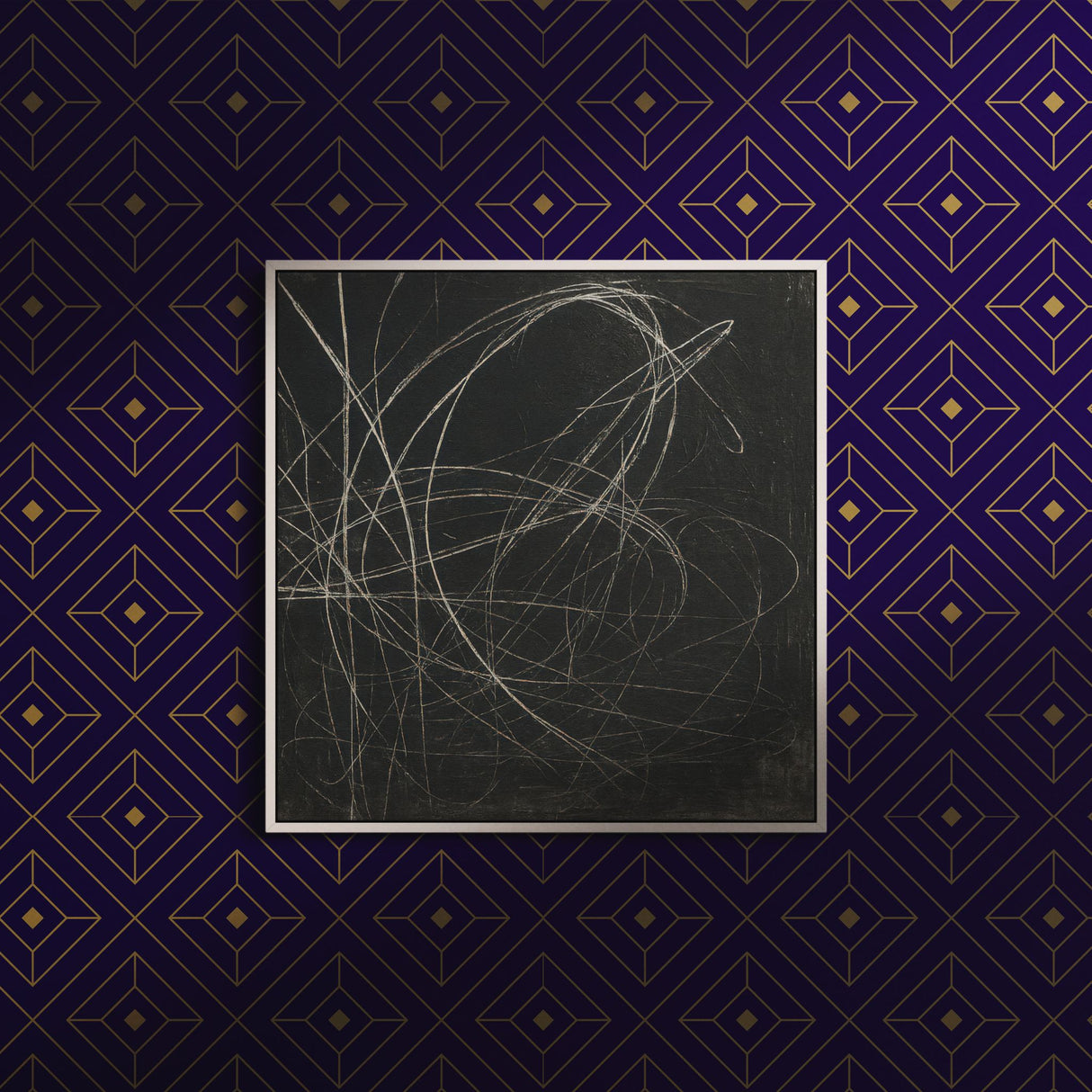 Square Affair | Glamorous & Bold Luxury Art Deco Wallpaper Wallpaper Sckribbles