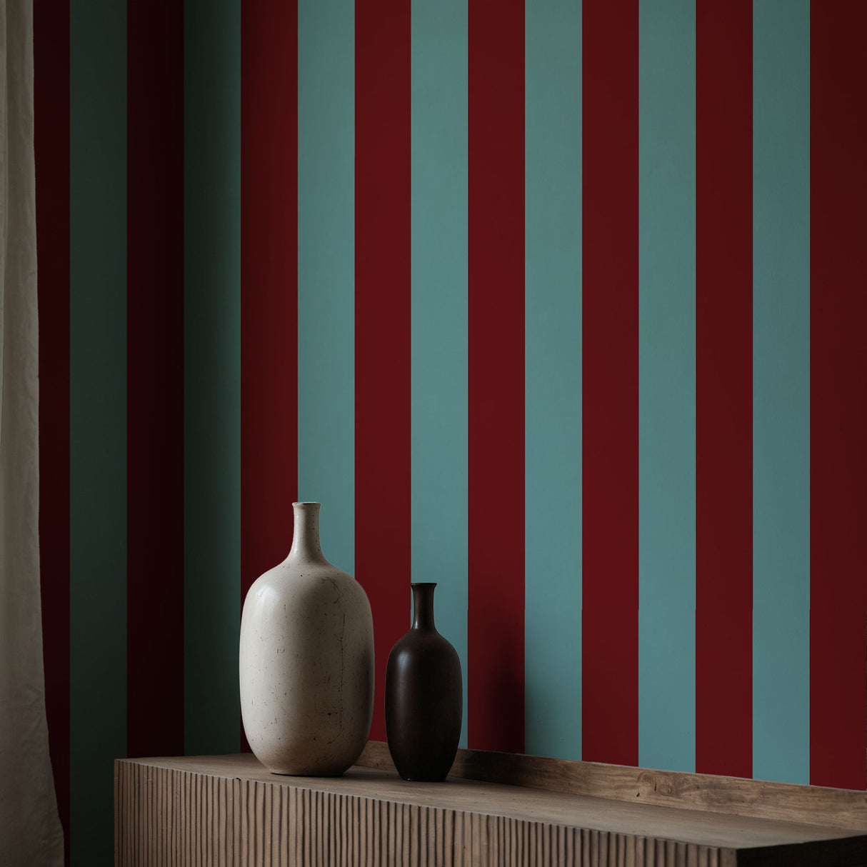 Circus Stripes | Bold Bright Colorful Vertical Striped Wallpaper Wallpaper Sckribbles