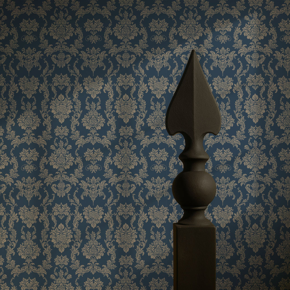 Grand Manor | Vintage Baroque European Damask Wallpaper Wallpaper Sckribbles