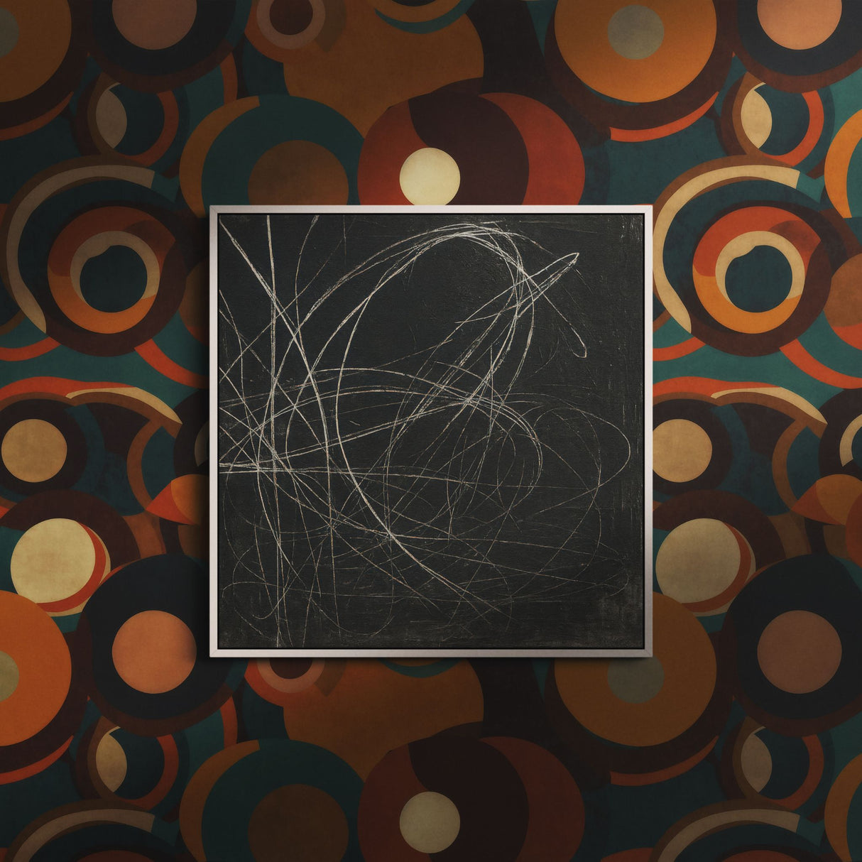 Funky Fusion | 1970s Retro Circle Patterned Wallpaper Wallpaper Sckribbles