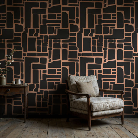 Wildform | Bold Maximalist Abstract African Wallpaper Wallpaper Sckribbles