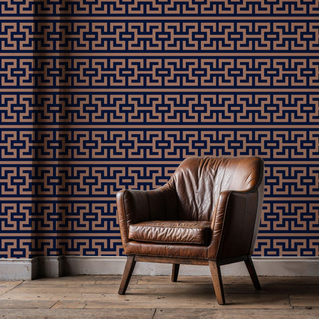 Metro Deco | Bold Geometrical Dramatic Art Deco Wallpaper Wallpaper Sckribbles
