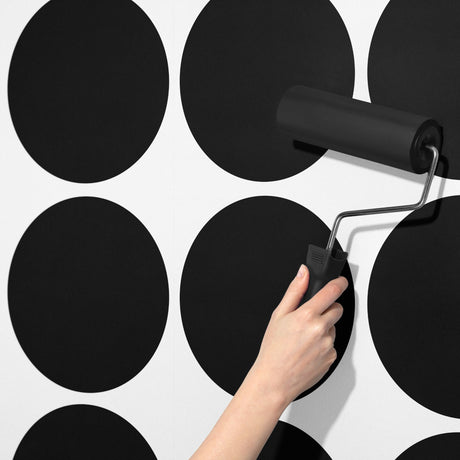Circle Saga | Bold Black & White Geometrical Circles Wallpaper Wallpaper Sckribbles