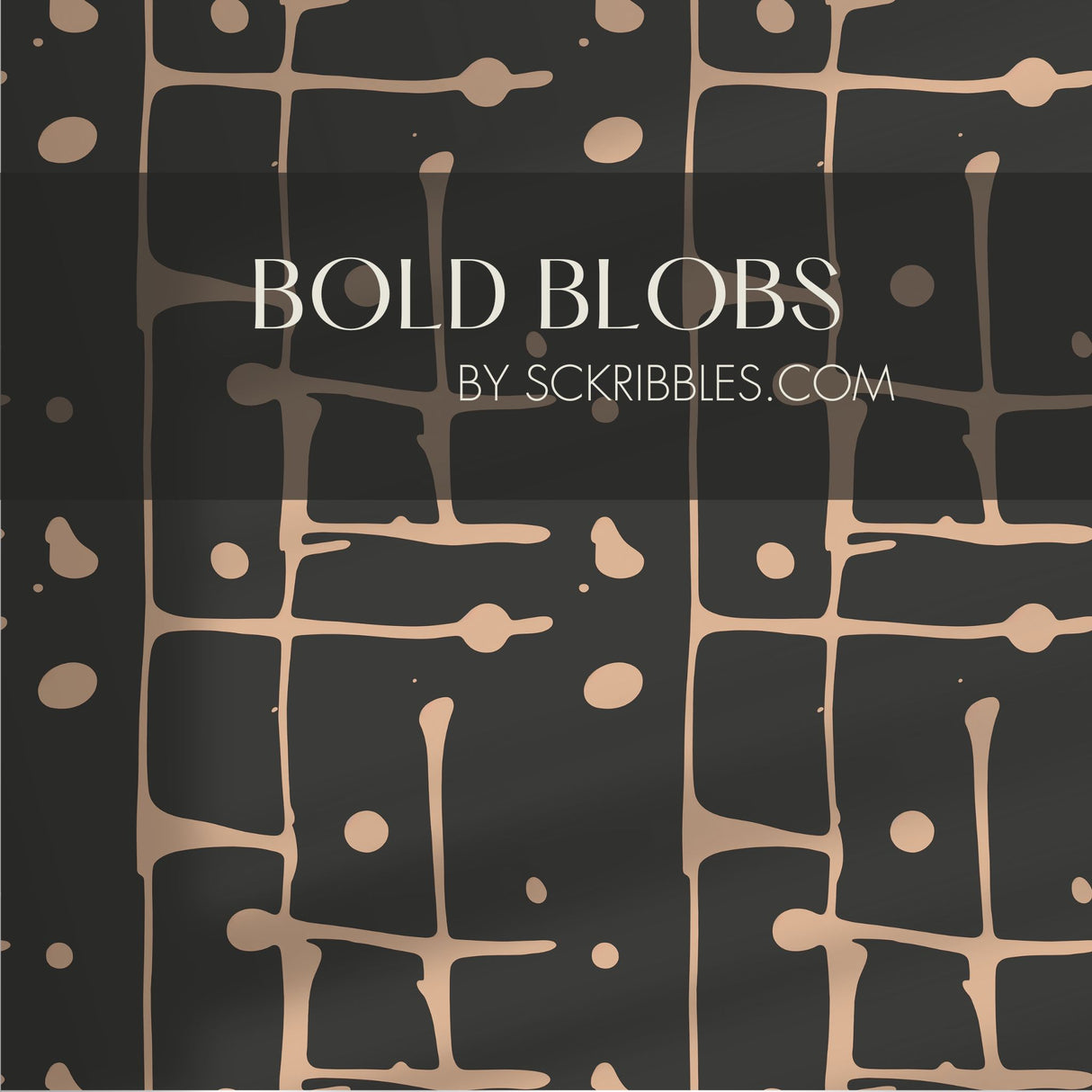 Bold Blobs | Dark Brown Graphic Paint Splatter Wallpaper Wallpaper Sckribbles