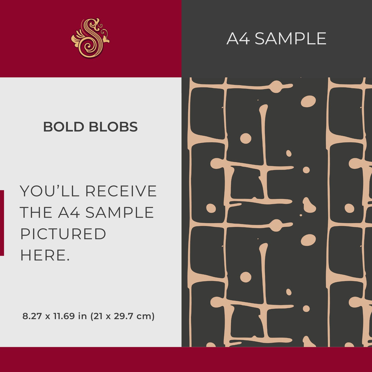 Bold Blobs | Dark Brown Graphic Paint Splatter Wallpaper