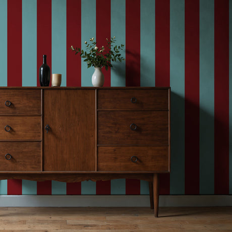 Circus Stripes | Bold Bright Colorful Vertical Striped Wallpaper Wallpaper Sckribbles