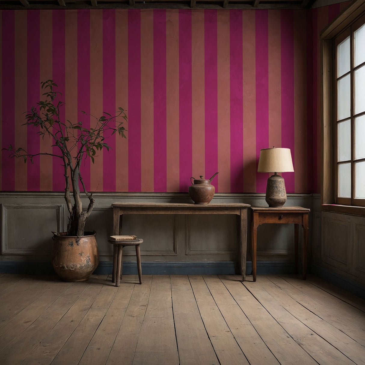 Circus Stripes | Bold Bright Colorful Vertical Striped Wallpaper Wallpaper Sckribbles