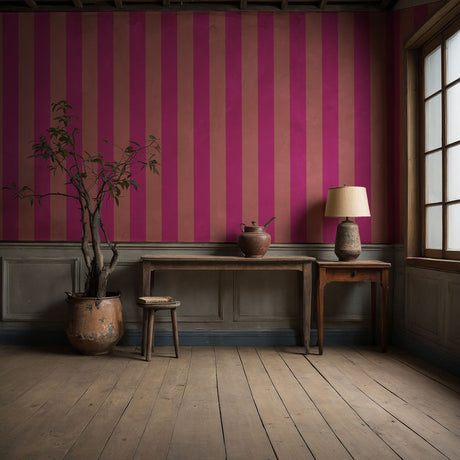 Circus Stripes | Bold Bright Colorful Vertical Striped Wallpaper Wallpaper Sckribbles