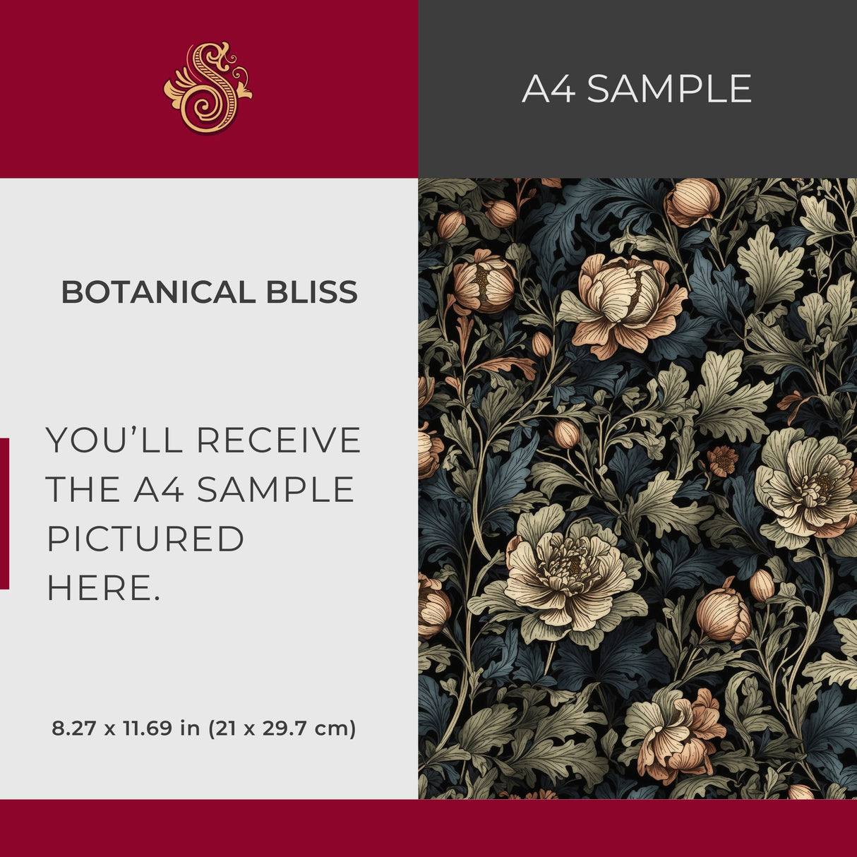 Botanical Bliss | Dark Moody Floral Garden Wallpaper