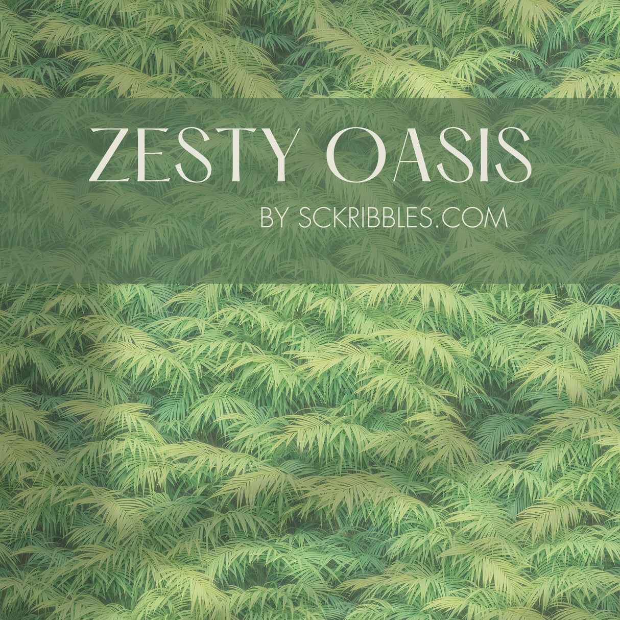 Zesty Oasis | Bright Green Tropical Palm Leaves Wallpaper Wallpaper Sckribbles