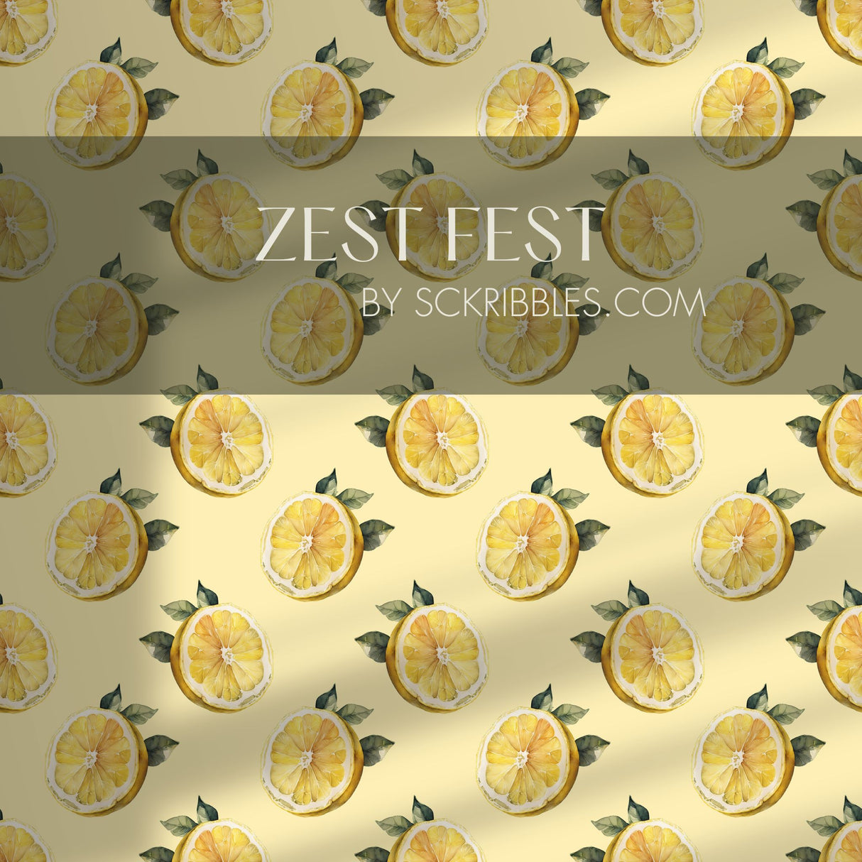 Zest Fest | Light Yellow Lemon Fruit Kitchen Wallpaper Wallpaper Sckribbles