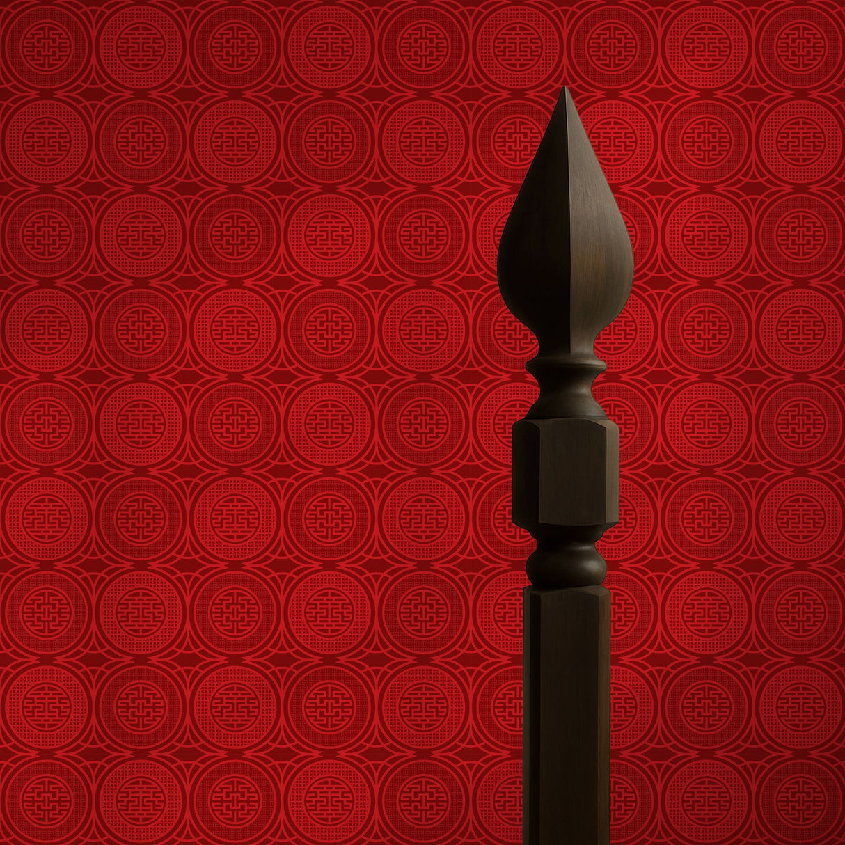 Harmony Rising | Dramatic Bright Geometrical Chinese Wallpaper Wallpaper Sckribbles