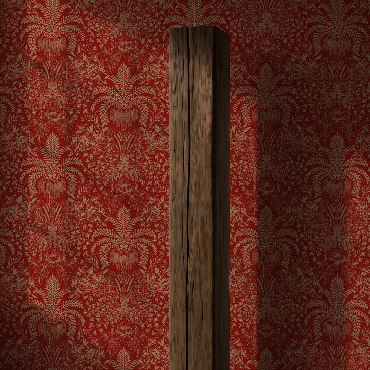 Leopard's Lair | Tropical Palm Tree Jungle Wallpaper Wallpaper Sckribbles