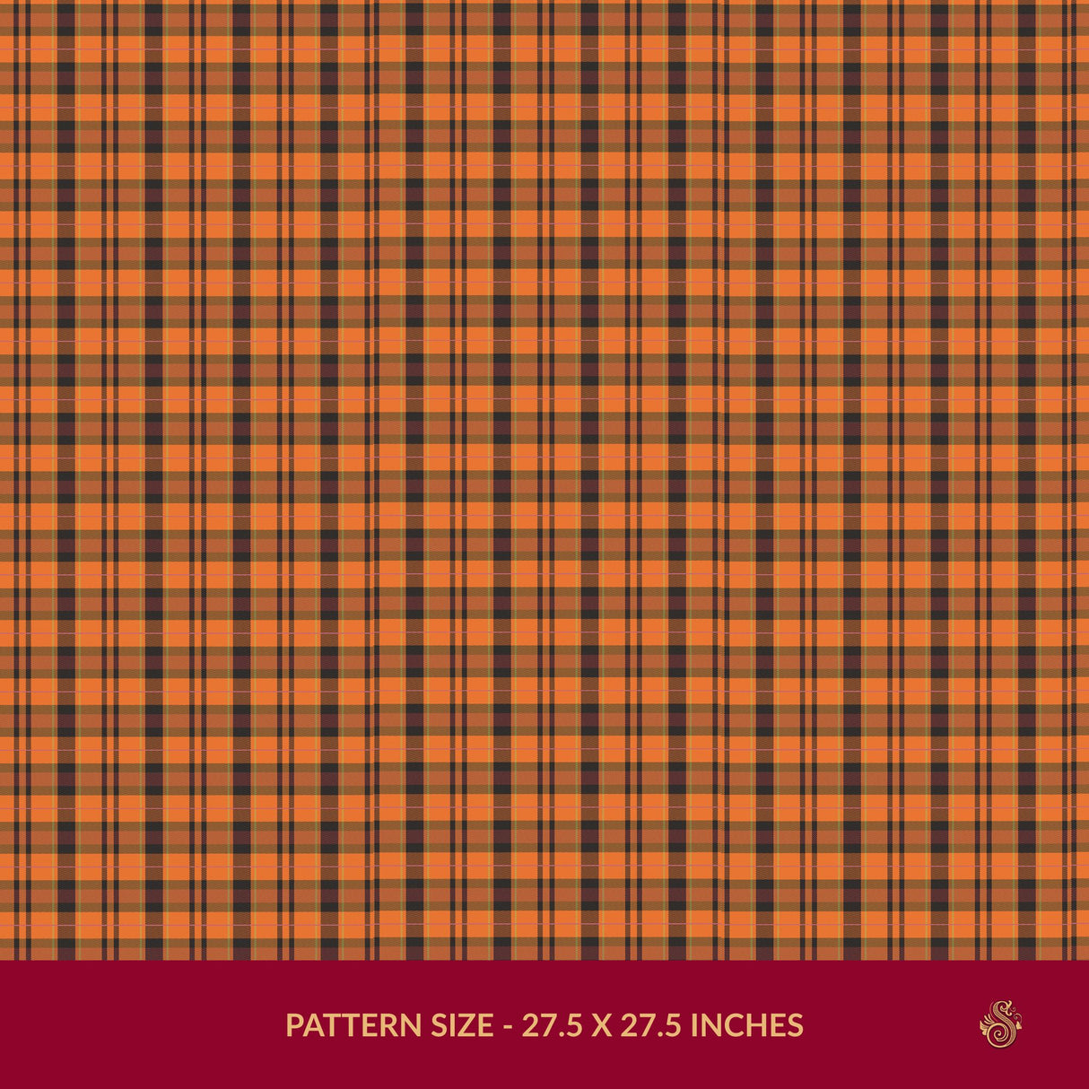 Highland Ember | Bright Orange Maximalist Plaid Wallpaper Wallpaper Sckribbles
