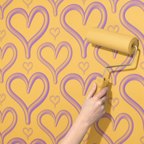 Heartburst | Cute Pink Love Heart Bubble Wallpaper Wallpaper Sckribbles